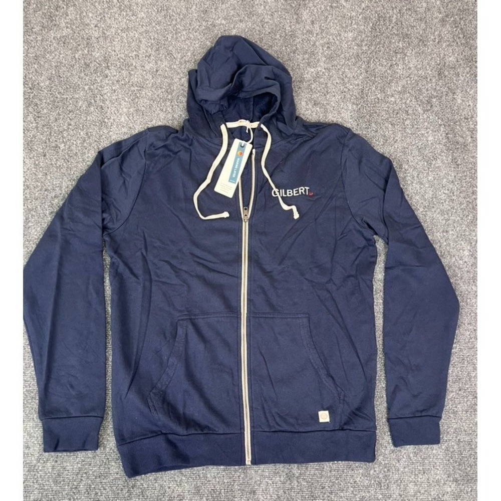 NWT Marine Layer Afternoon Women's Hoodie Blue Ful Zip Cotton/Tencel Size M LOGO